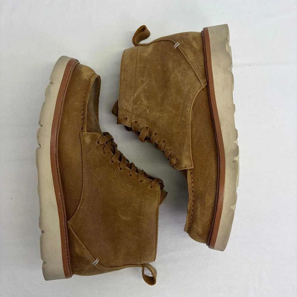 Label Moc Toe Boots Mens Size 11 Brown Leather Vibram Sole Workwear Gorpcore
